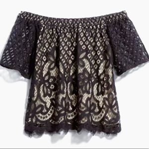 Stitch Fix Women’s Black Lace Off the Shoulder Top